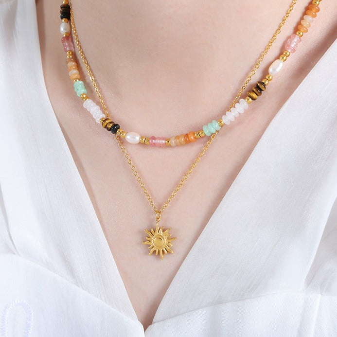Eliora - Gold Sun Necklace