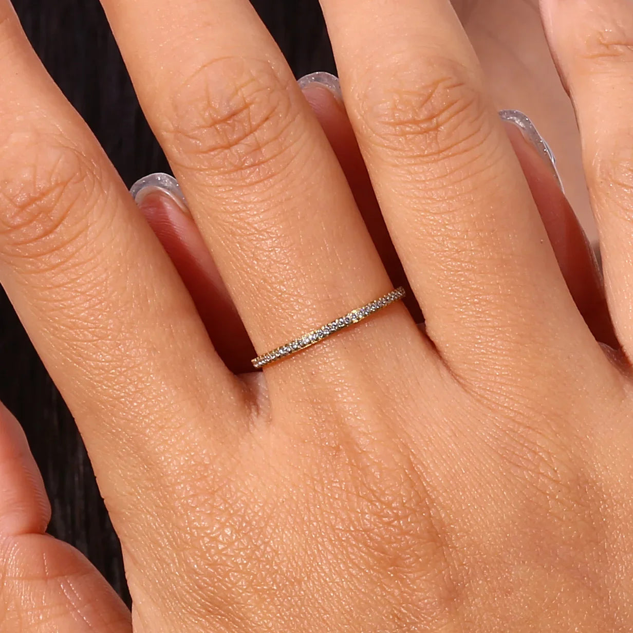 Zarra – Pavé Ring in Shining Gold