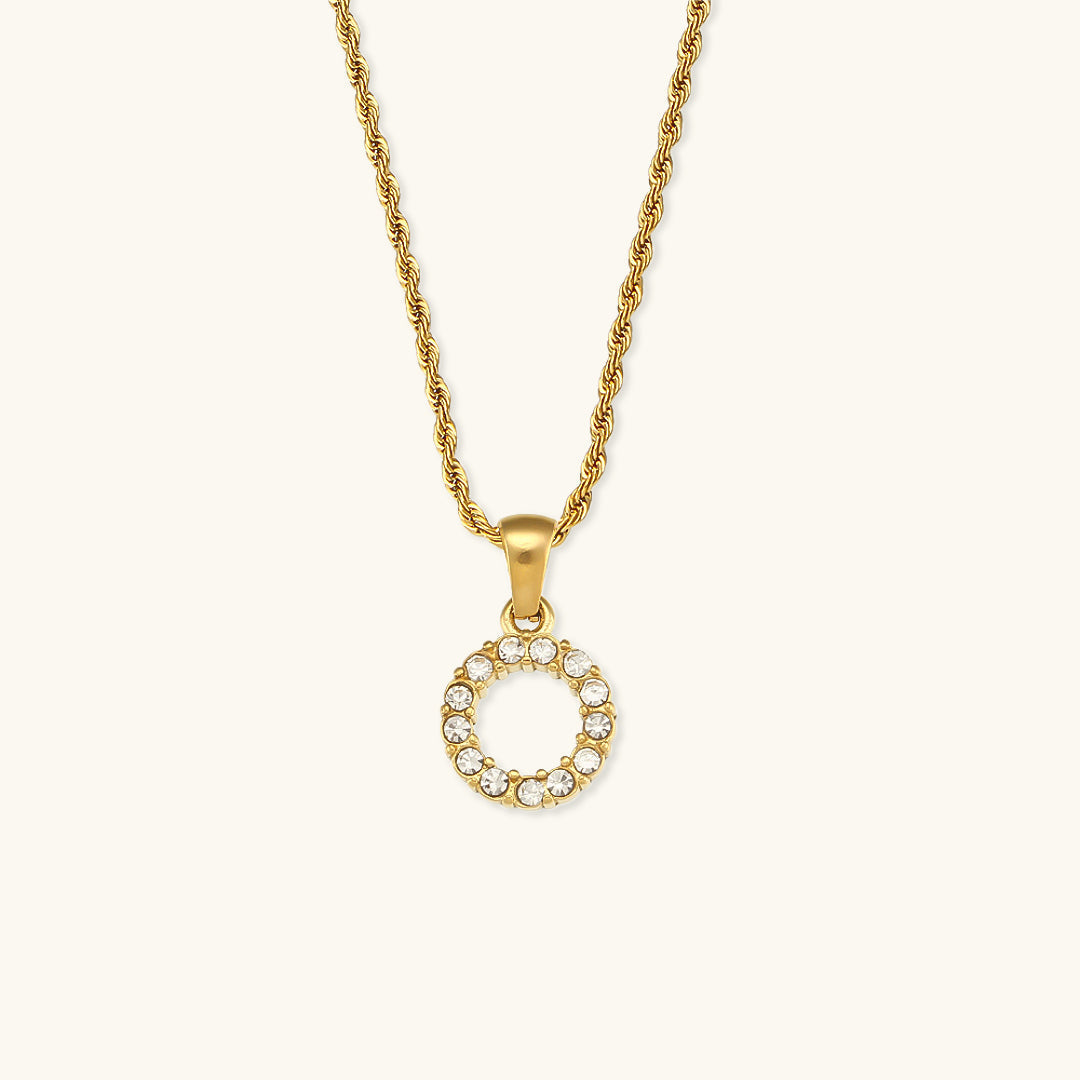 Maeve - Necklace with diamonds and letter initials
