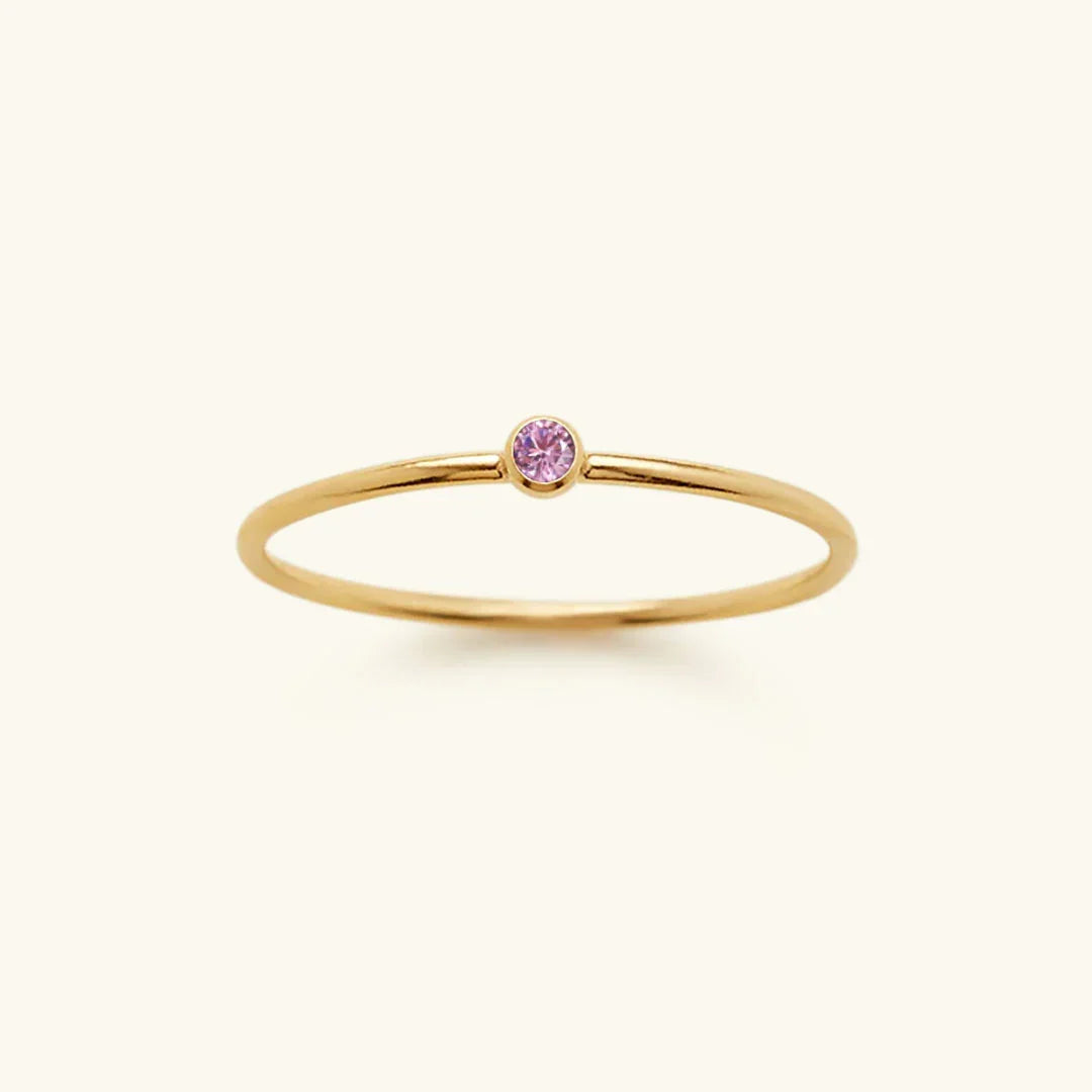Women's Stacking Ring with Optional Birthstone