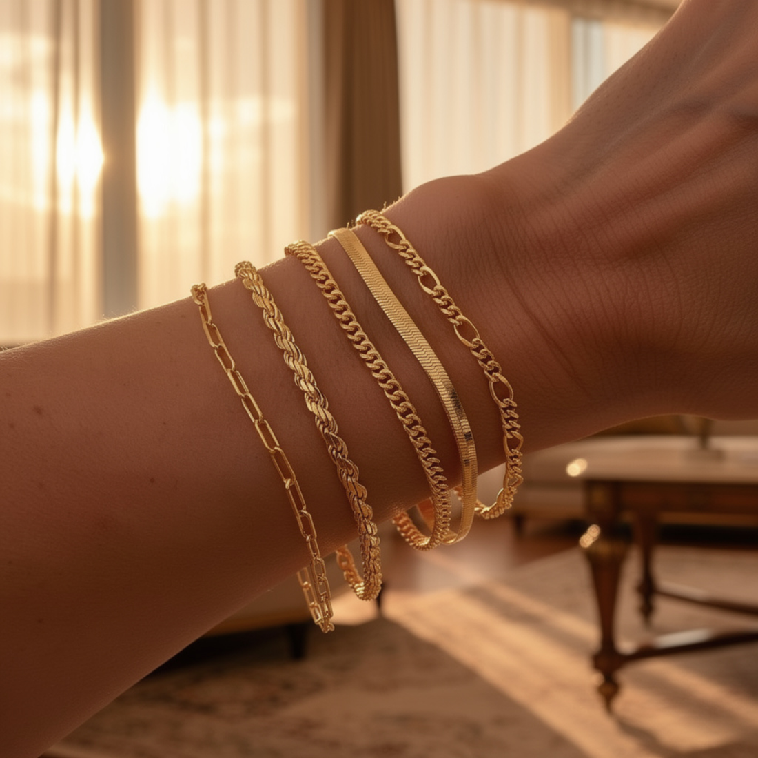 Elara – Set of Bracelets in Minimalist Style for Women