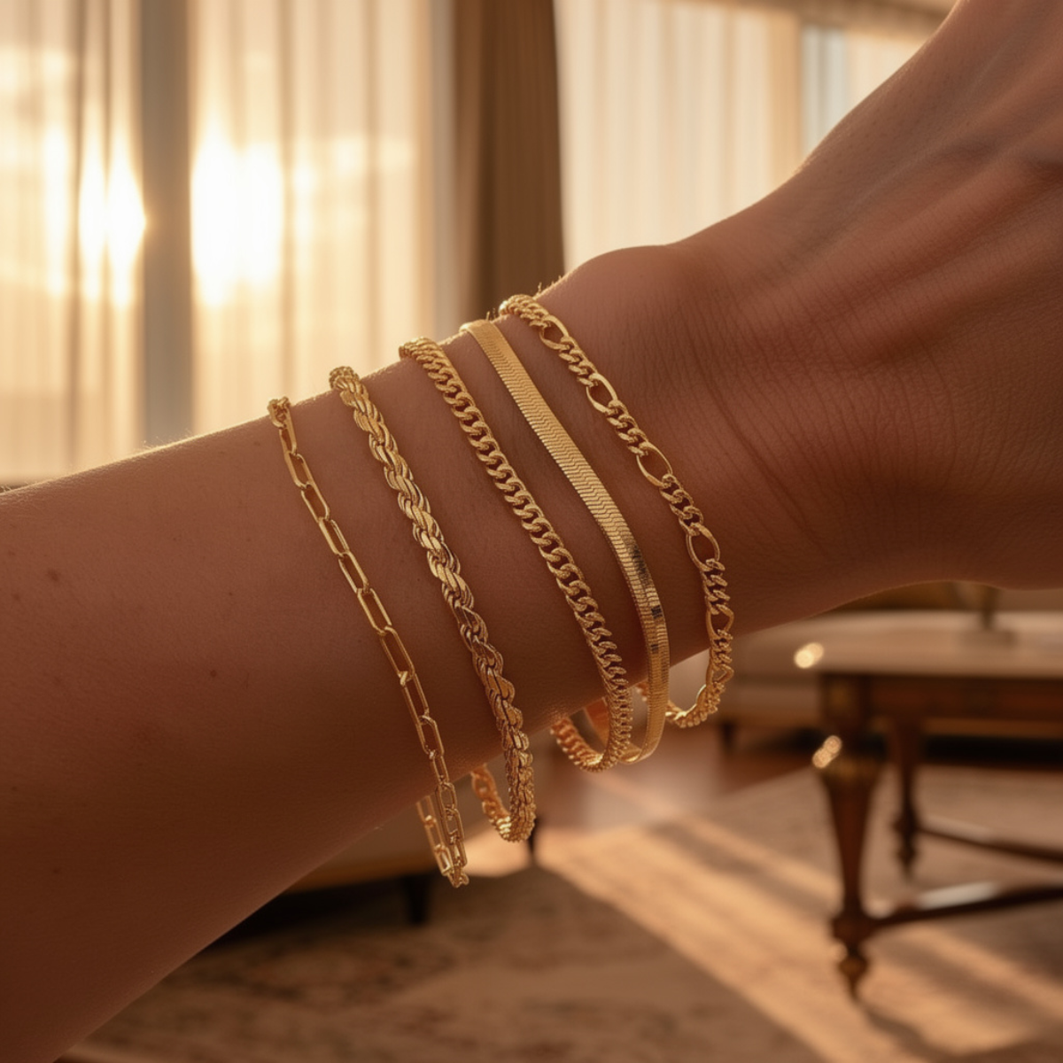 Elara – Set of Bracelets in Minimalist Style for Women