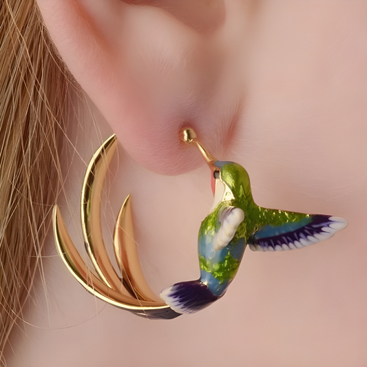 Lilou – Stylish Hummingbird Earrings