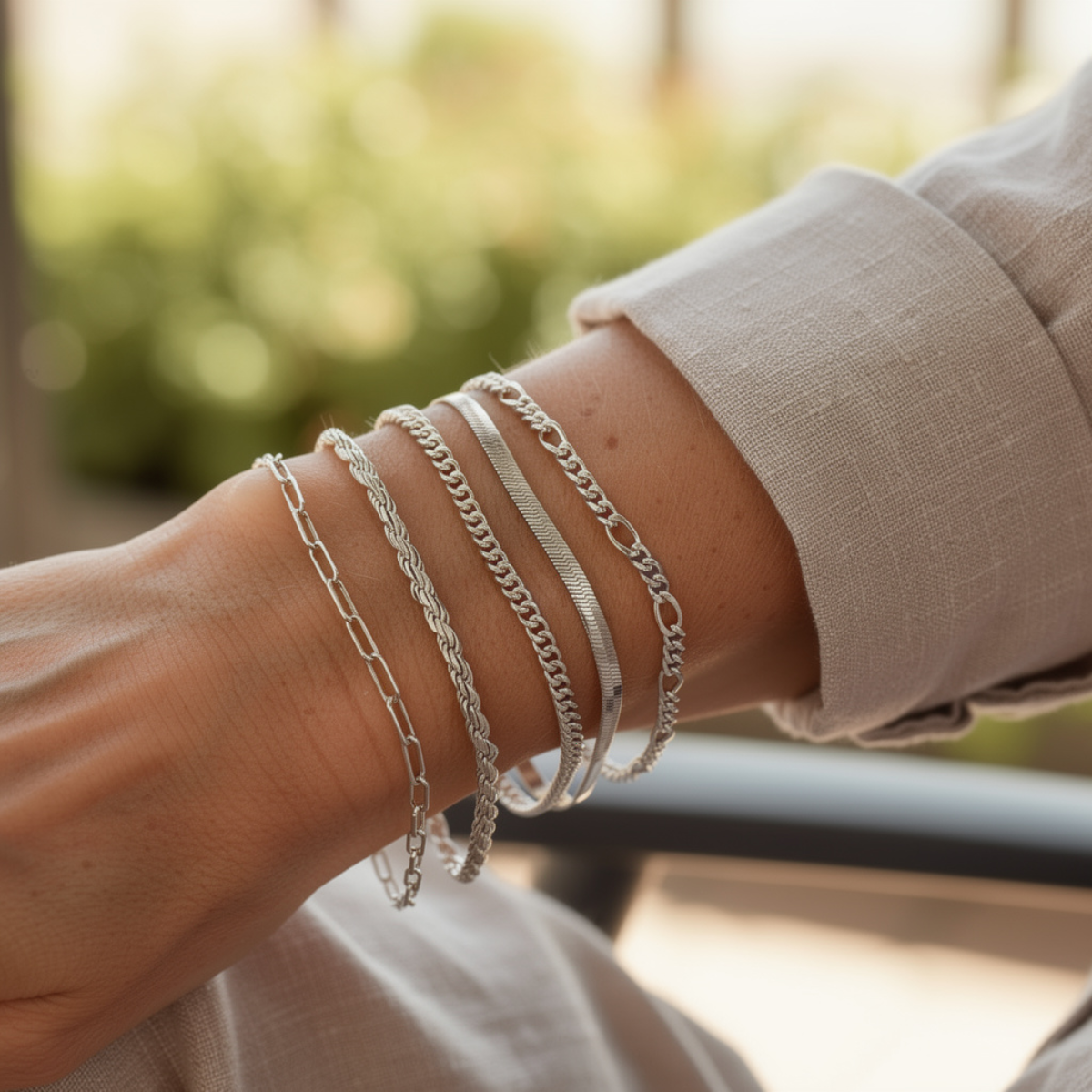 Elara – Set of Bracelets in Minimalist Style for Women