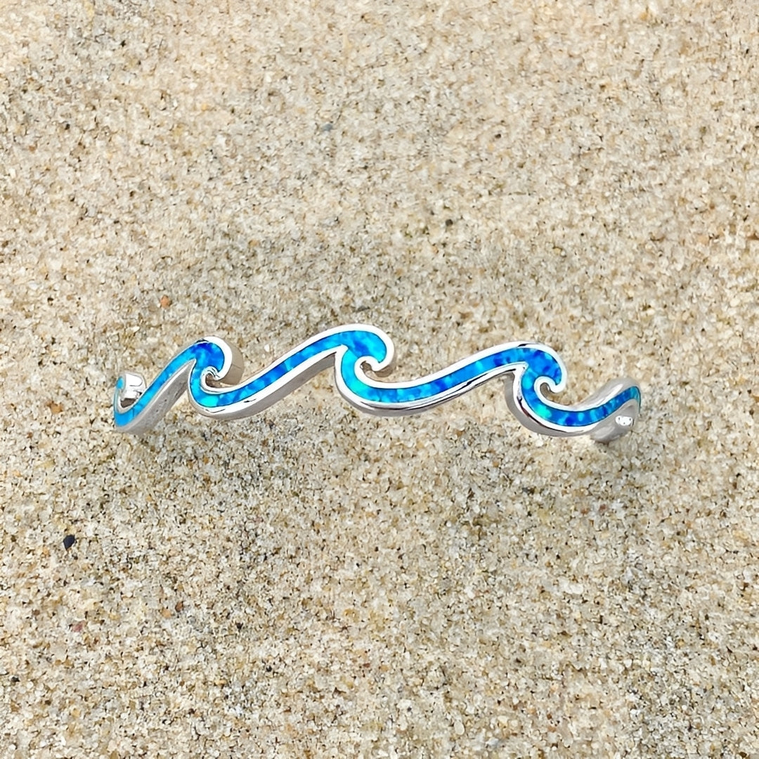 Naya – Bracelet Waves of Opal & Silver