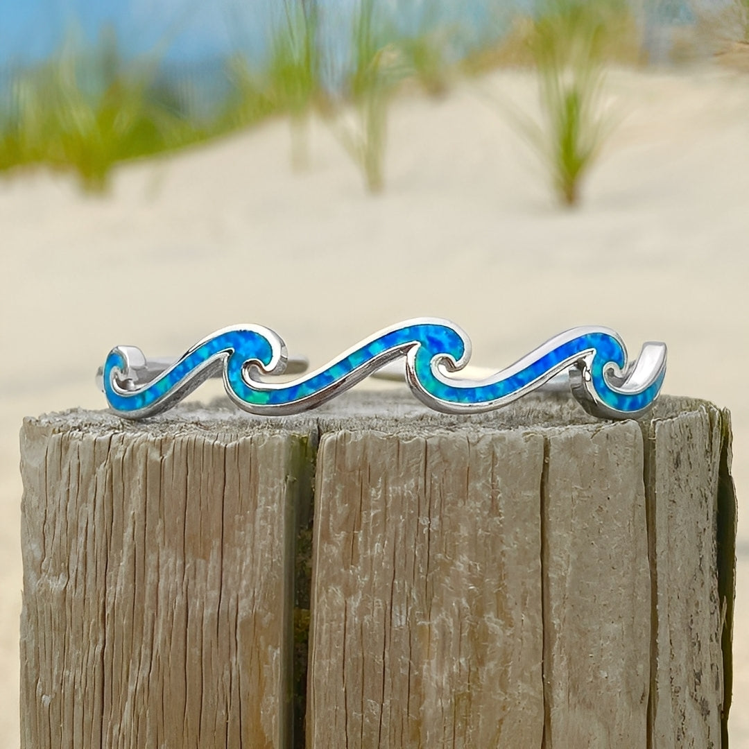 Naya – Bracelet Waves of Opal & Silver