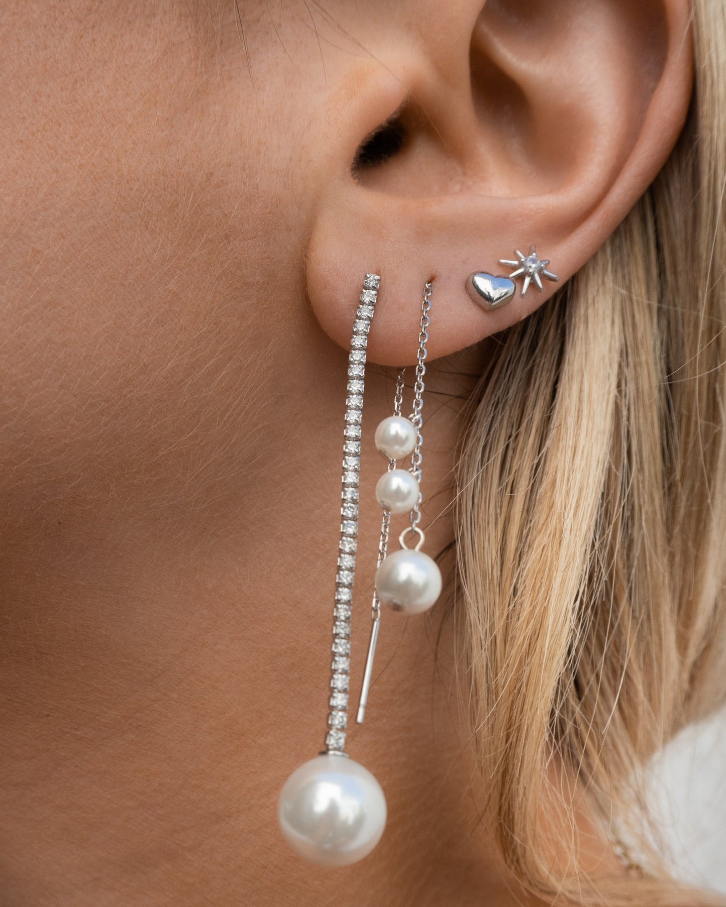 Mini Heart Stud Earrings made of Silver