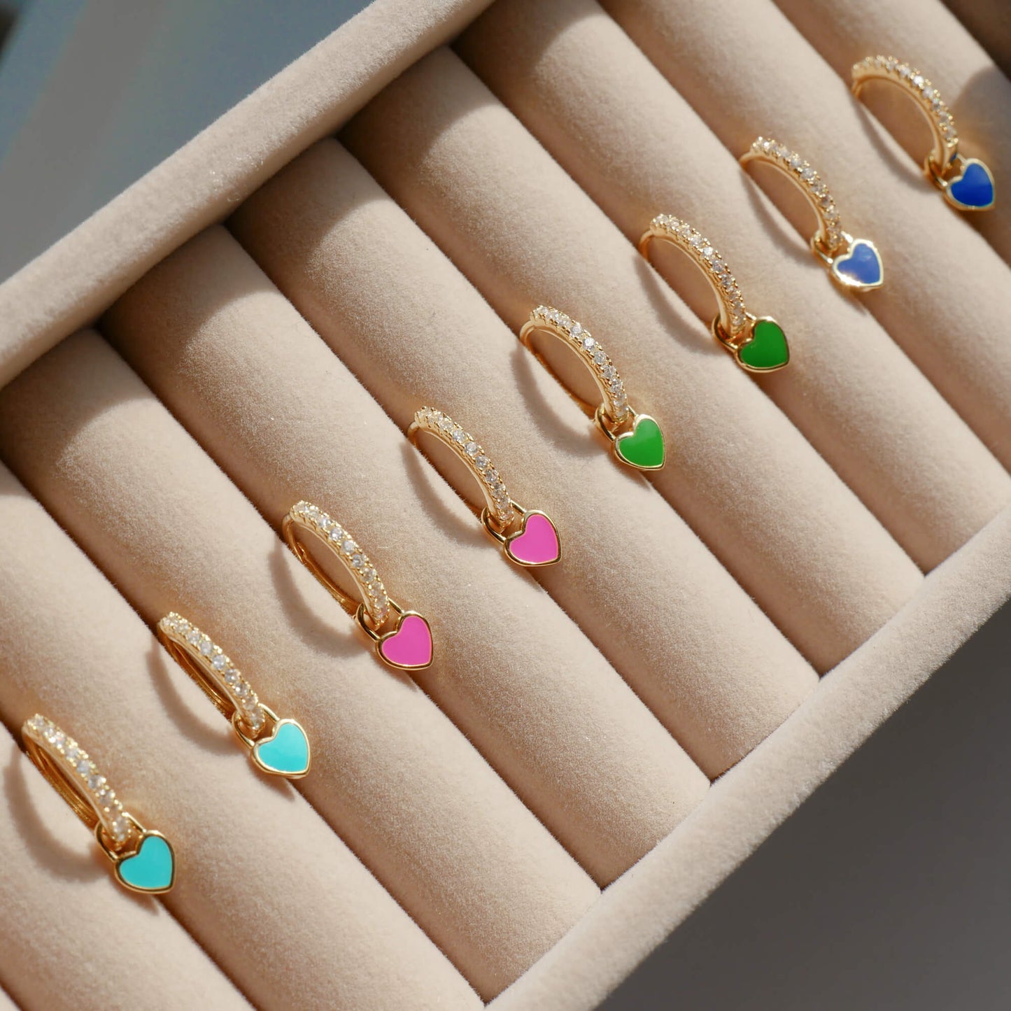 Gabby – Heart-Shaped Huggie Earrings