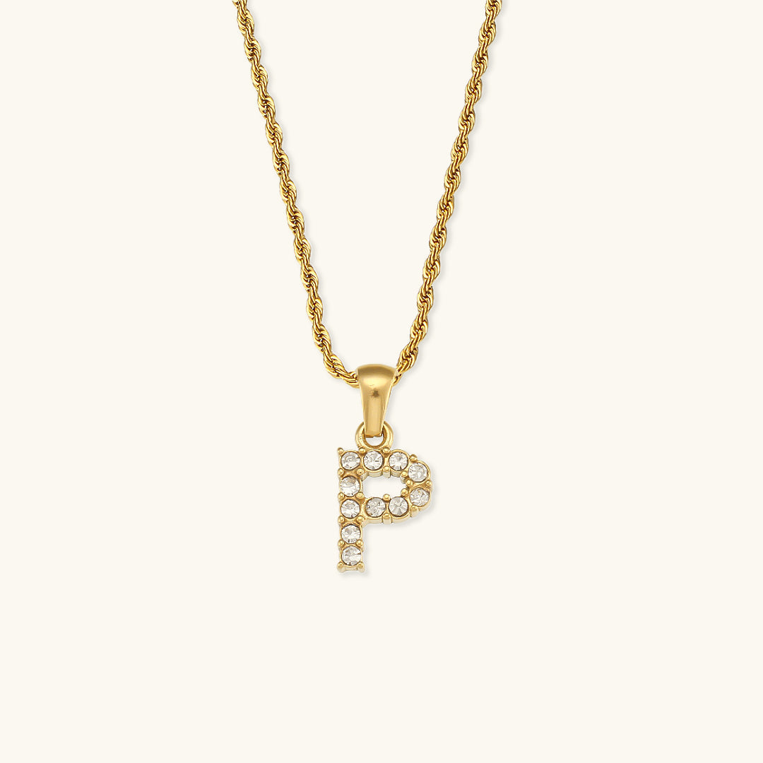 Maeve - Necklace with diamonds and letter initials