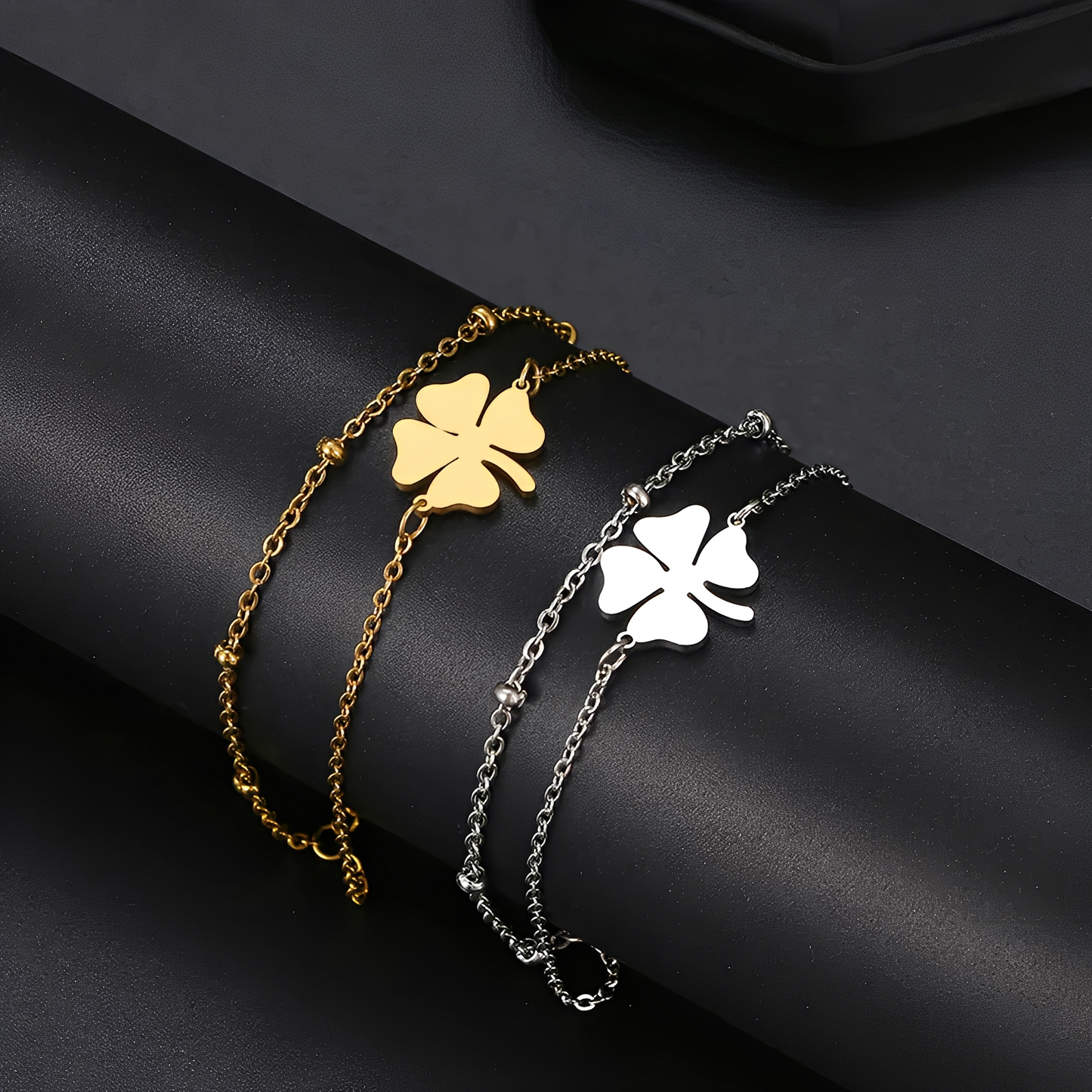 Sanya – Clover bracelet gold & silver