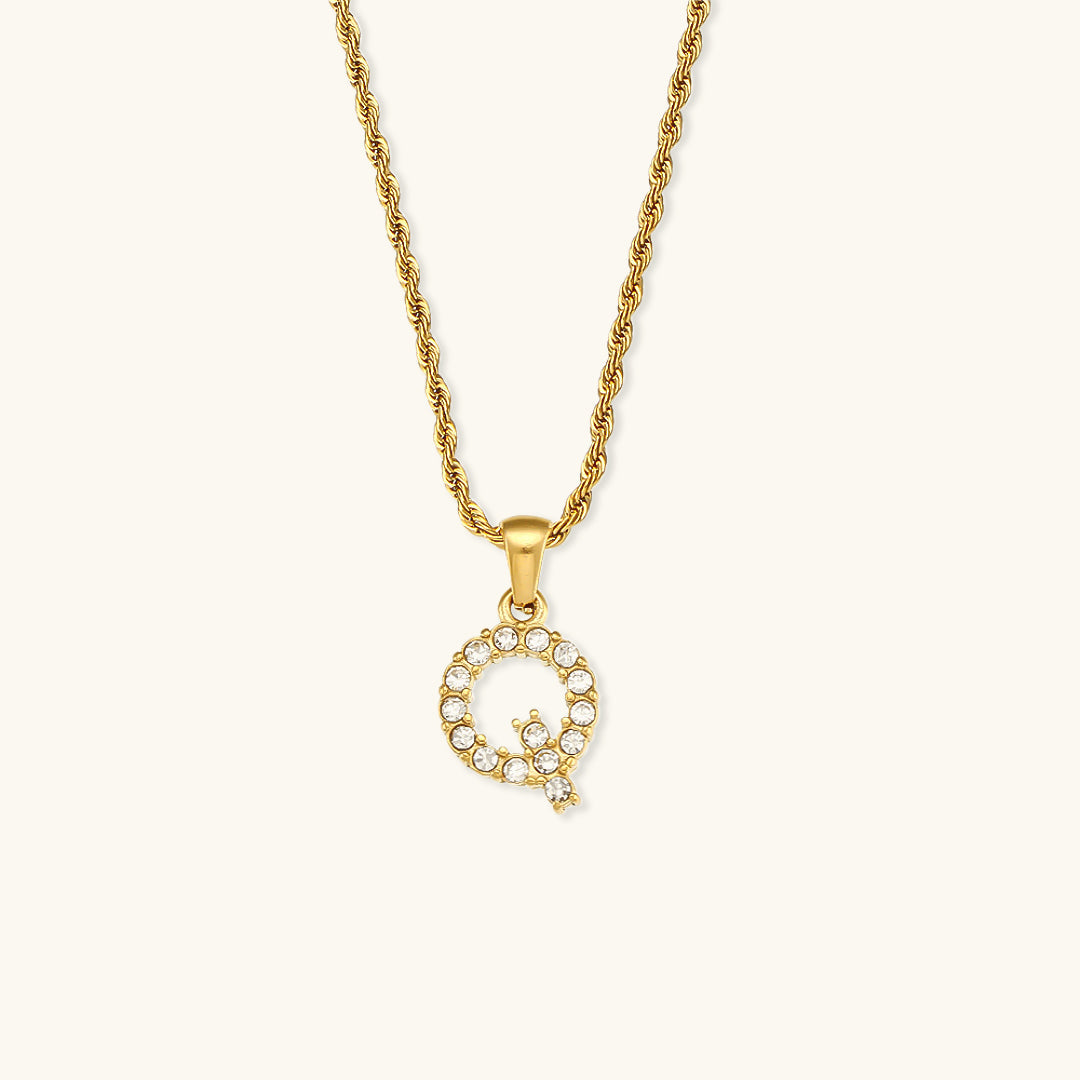 Maeve - Necklace with diamonds and letter initials
