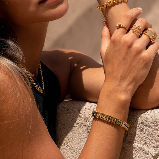 Eden – Bracelet Textured Plated Gold 18K