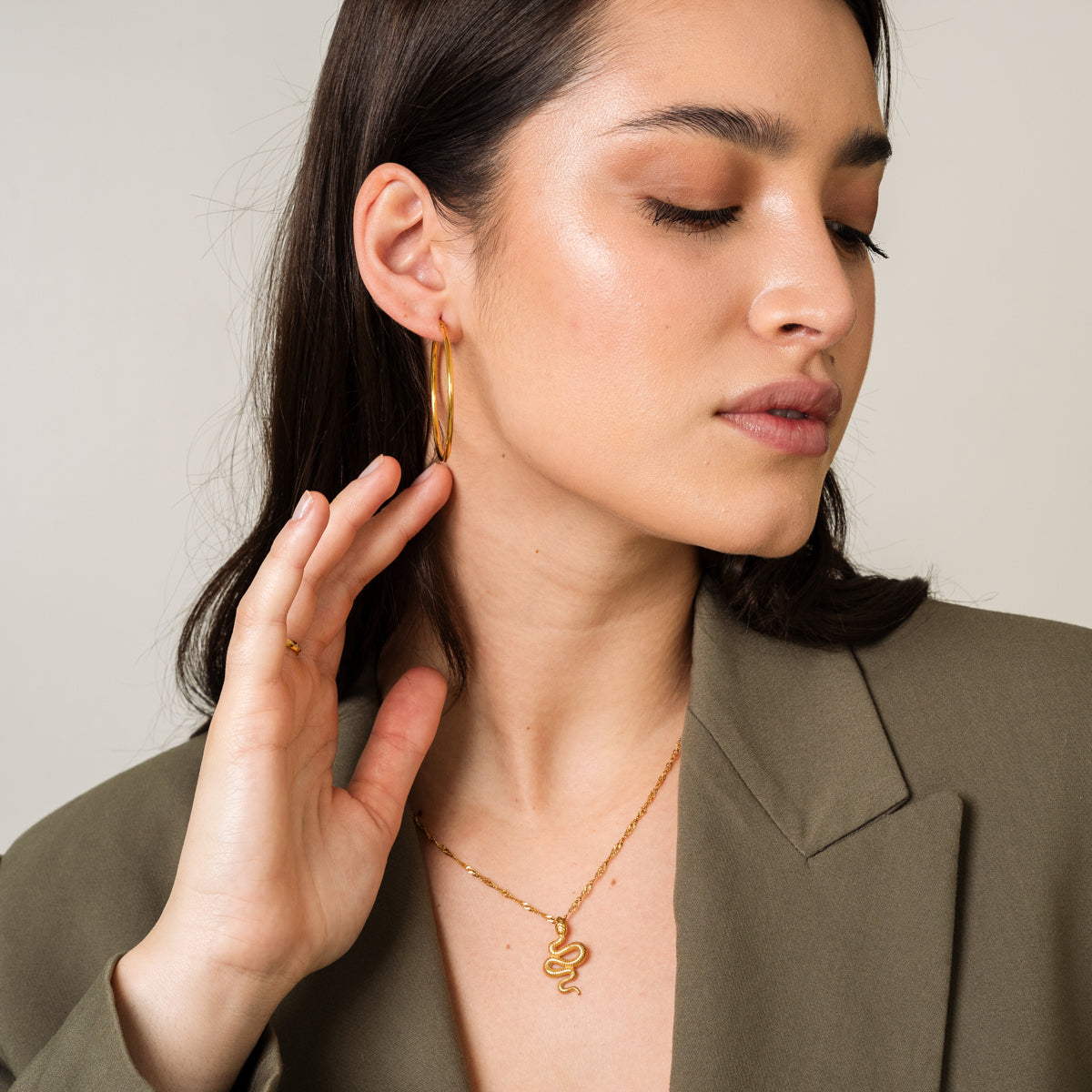 Camille – Golden Stylish Hoops