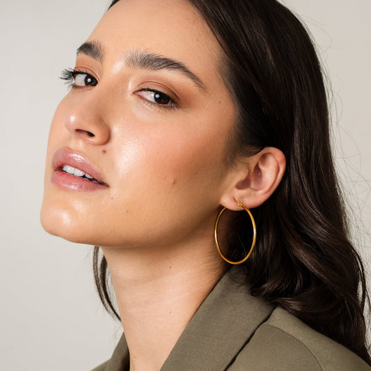 Camille – Golden Stylish Hoops