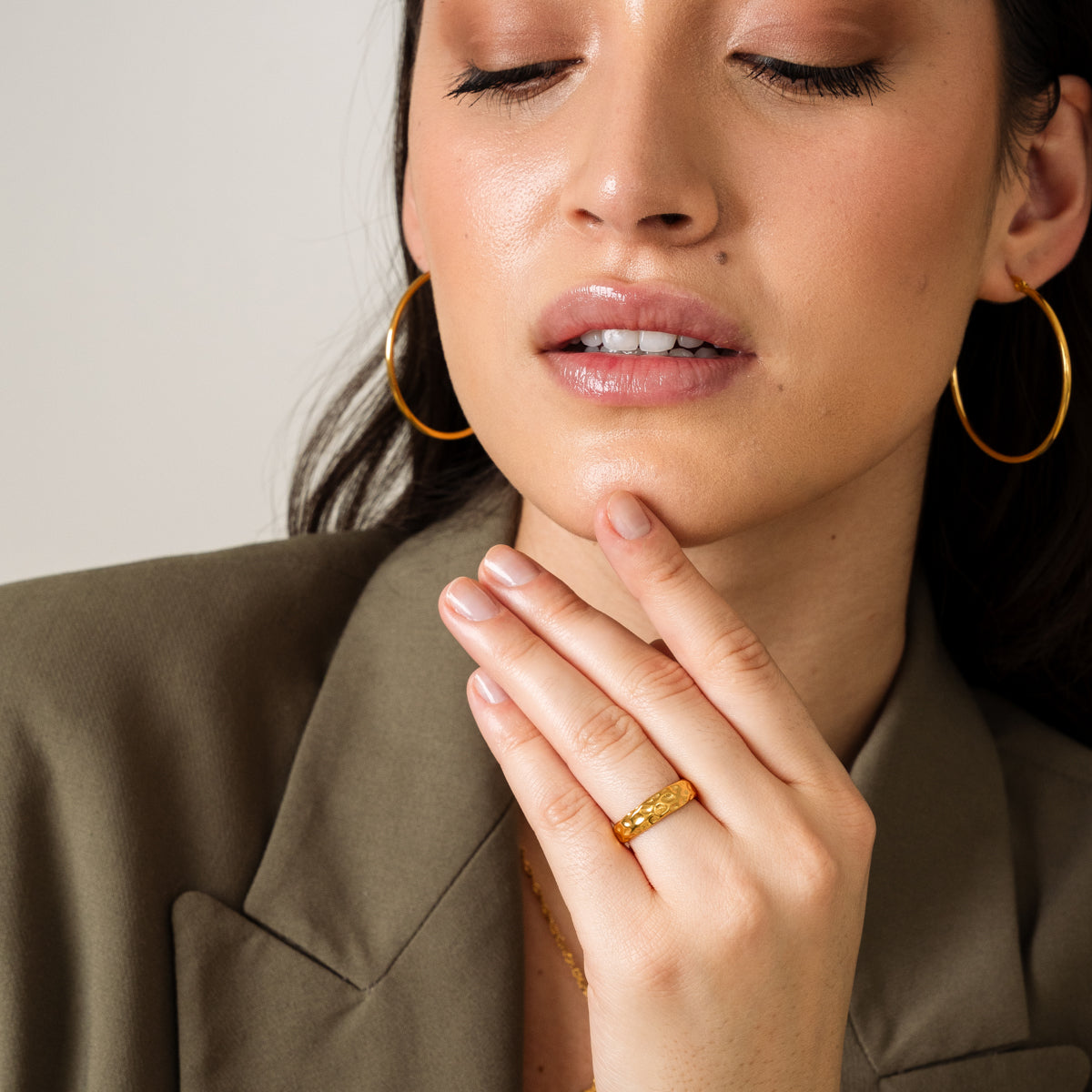 Camille – Golden Stylish Hoops