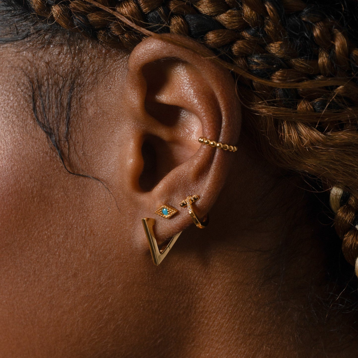 Salacia - Triangular Hoop Earrings