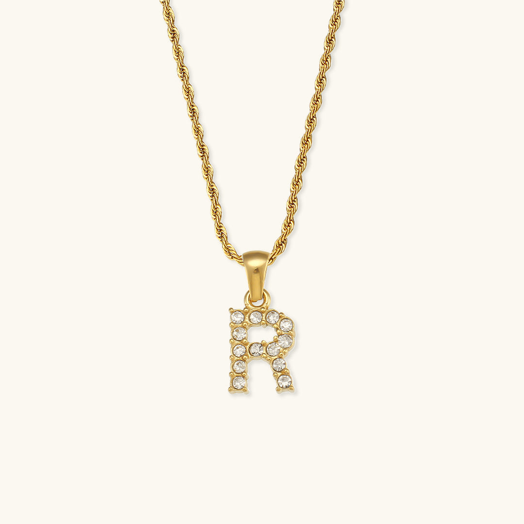 Maeve - Necklace with diamonds and letter initials