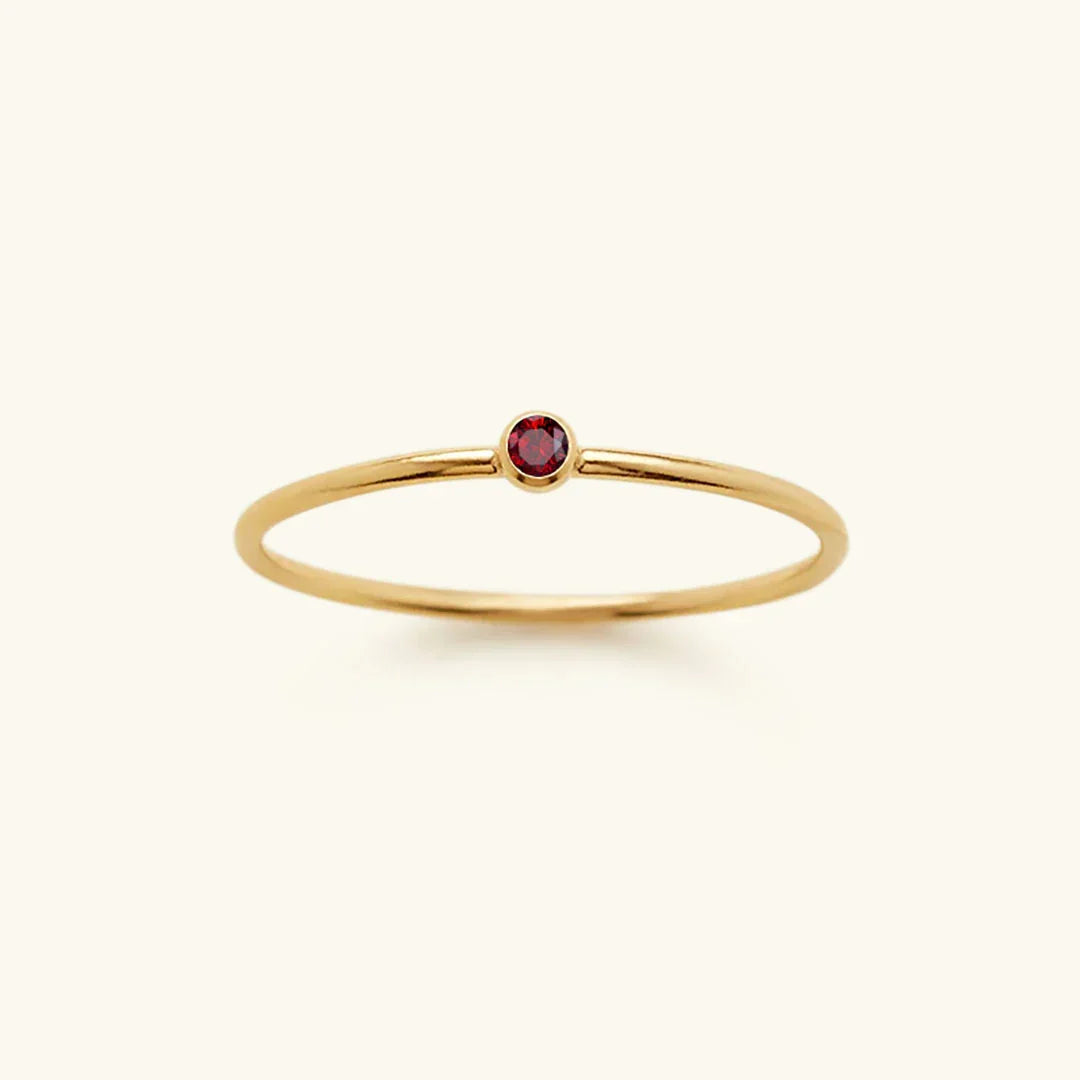 Women's Stacking Ring with Optional Birthstone