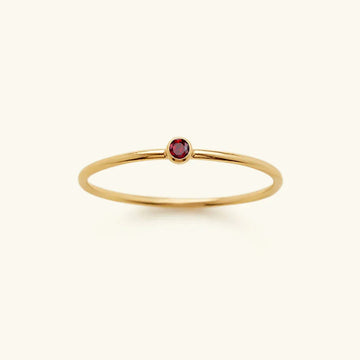 Women's Stacking Ring with Optional Birthstone