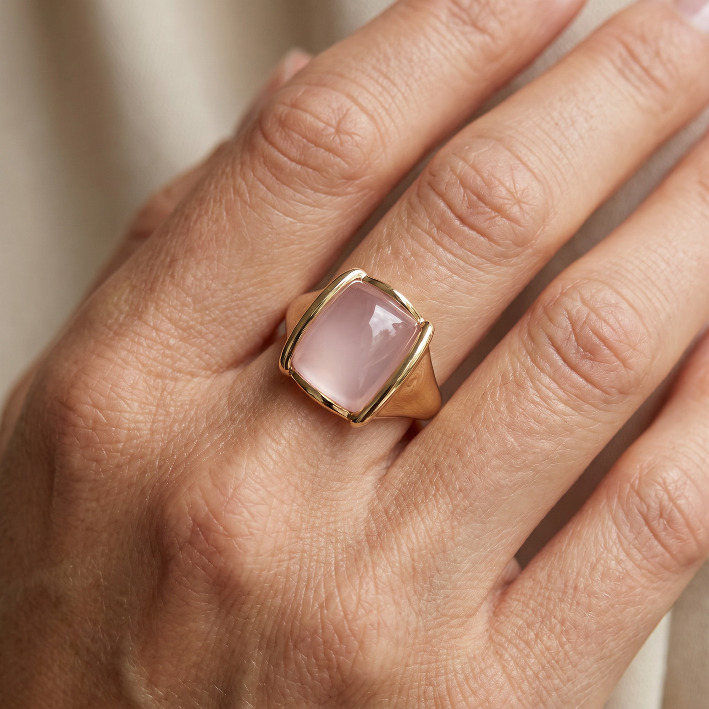 Sophia – Vintage Square Ring in Rose Gold