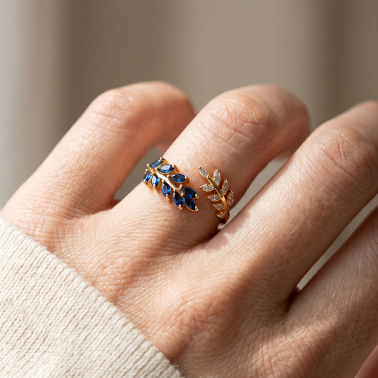 Vivara – Gold-plated ring sapphire