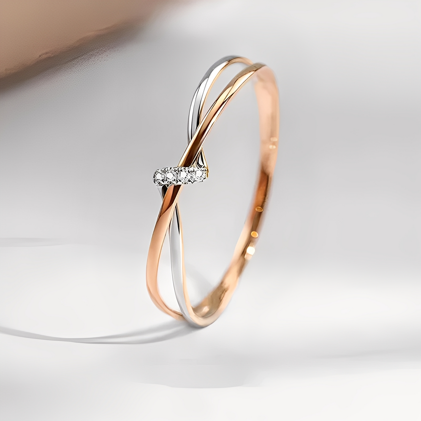 Eleane – Infinity Ring Two-Tone Stylish