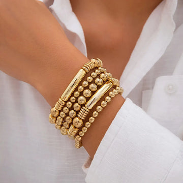Mira – Set of 5 stackable pearl bracelets