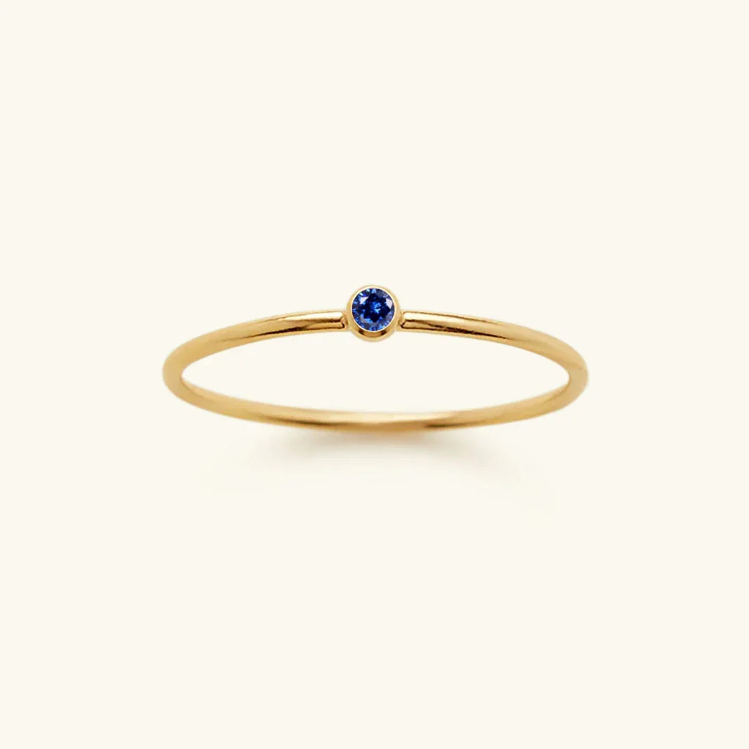 Women's Stacking Ring with Optional Birthstone