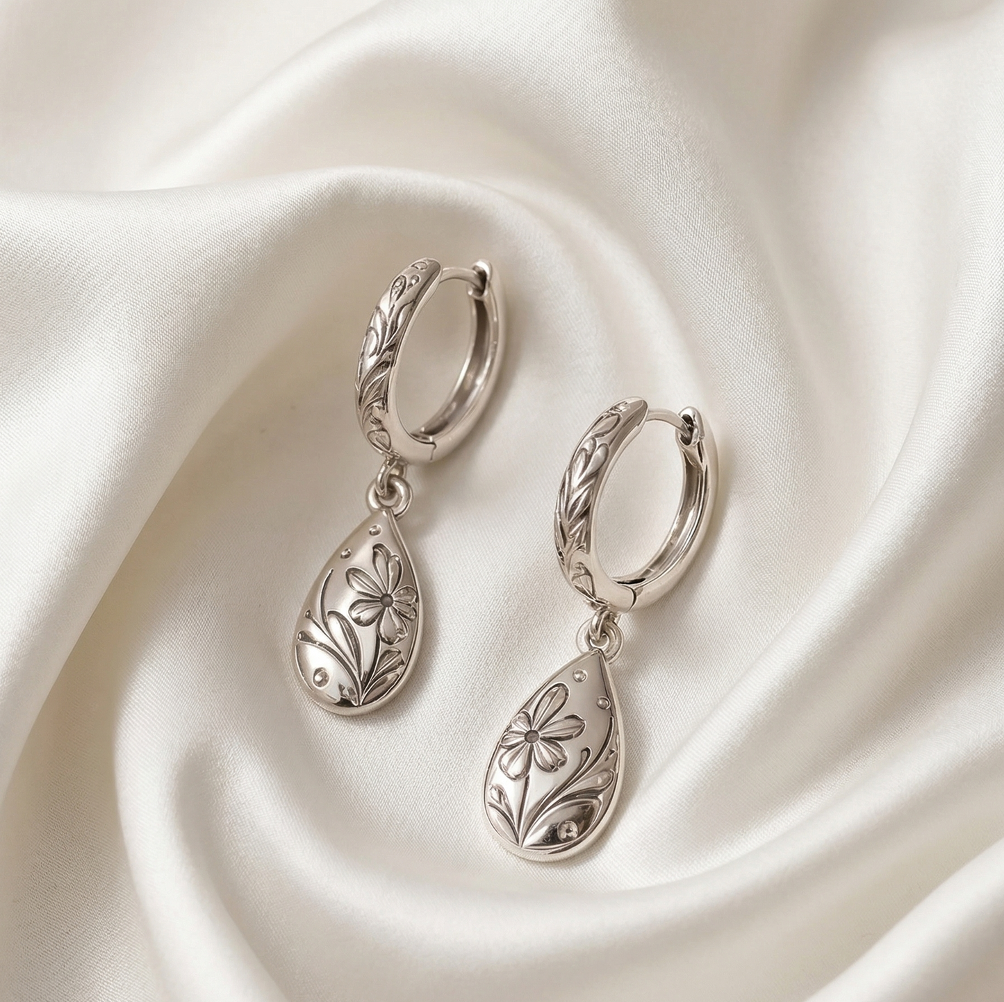 Silver Stainless Steel Earrings