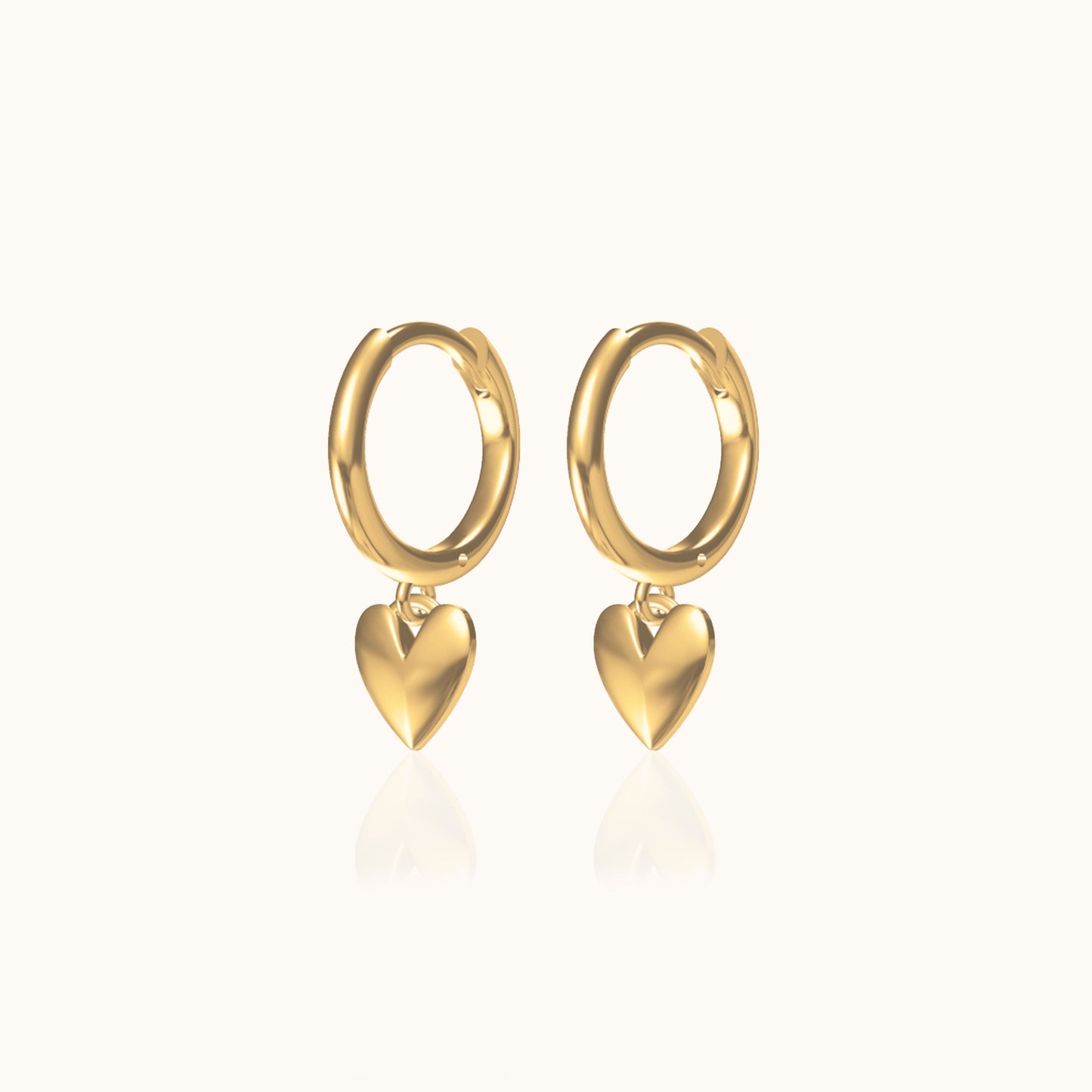 Kalpana - Heart-shaped hoops