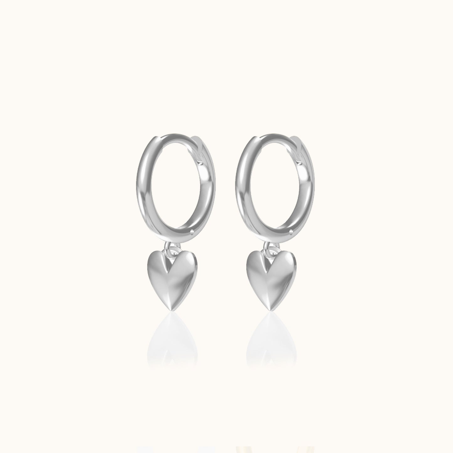 Kalpana - Heart-shaped hoops