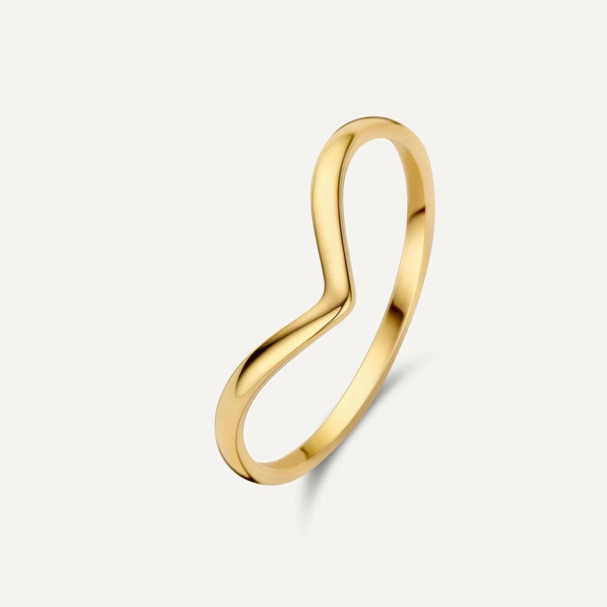 Women’s V-Ring with Curved Contour for Combined Ring Looks