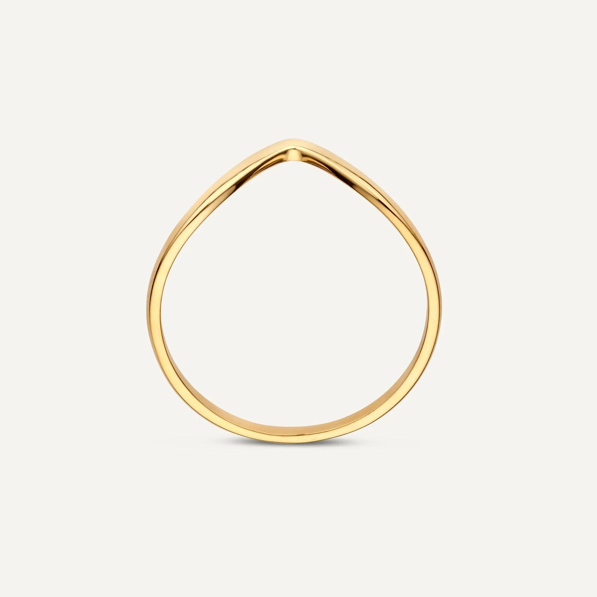 Women’s V-Ring with Curved Contour for Combined Ring Looks