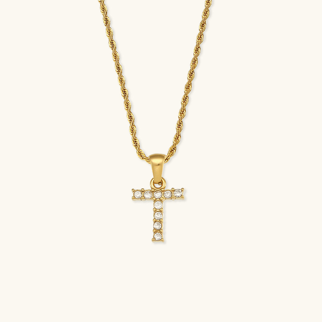 Maeve - Necklace with diamonds and letter initials