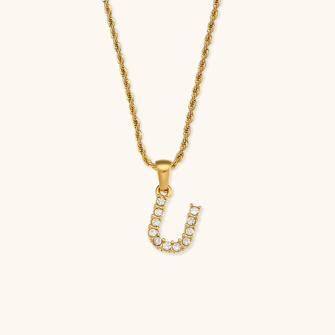 Maeve - Necklace with diamonds and letter initials