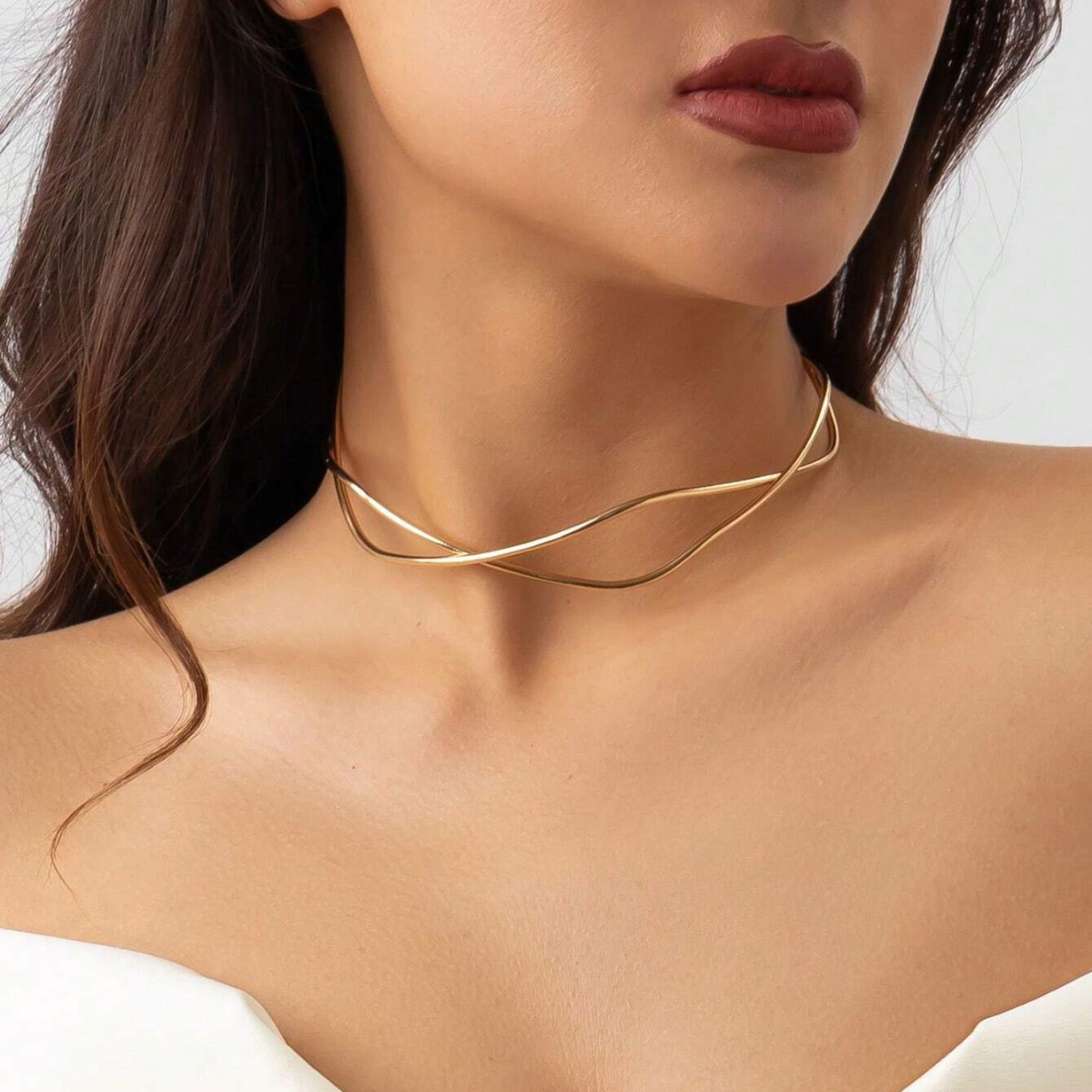 Necklace from twisted wire - Contemporary twist choker