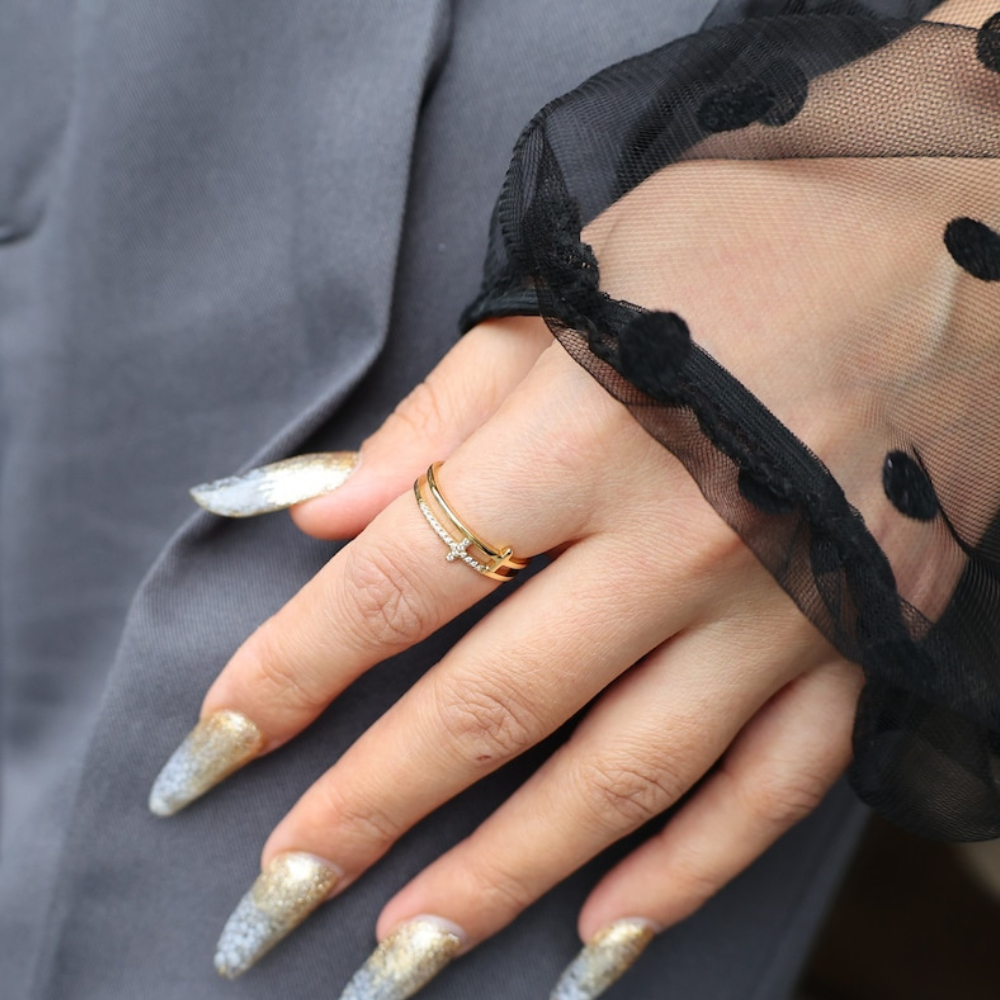 Double Bar - Fine Cross Ring
