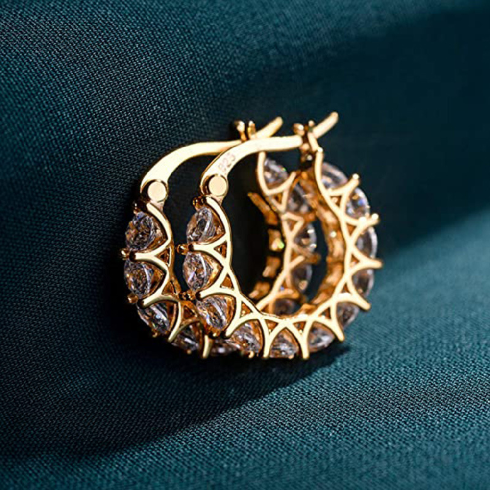 Sparkling Hoop Earrings - Charm Hoops