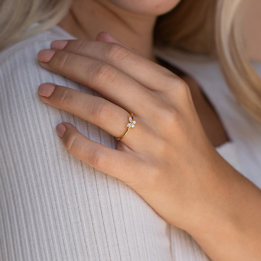 Diamond Butterfly - Elegant Butterfly Ring