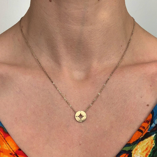 Round Compass - Pendant Necklace