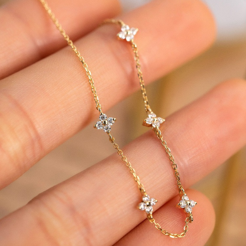 Zirconia Flower Bracelet - Simple Bracelet