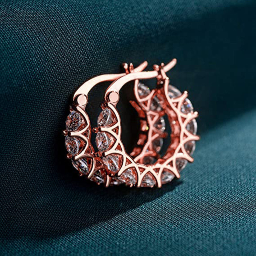 Sparkling Hoop Earrings - Charm Hoops