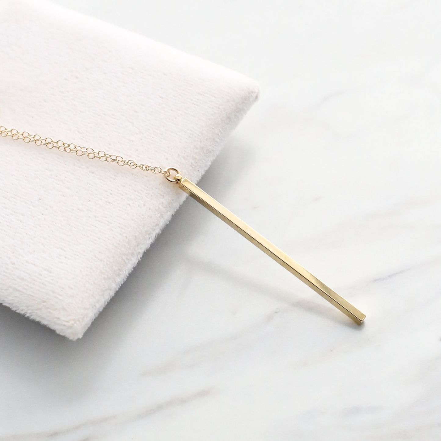 Sensible Bar Necklace - Vertical Bar Necklace