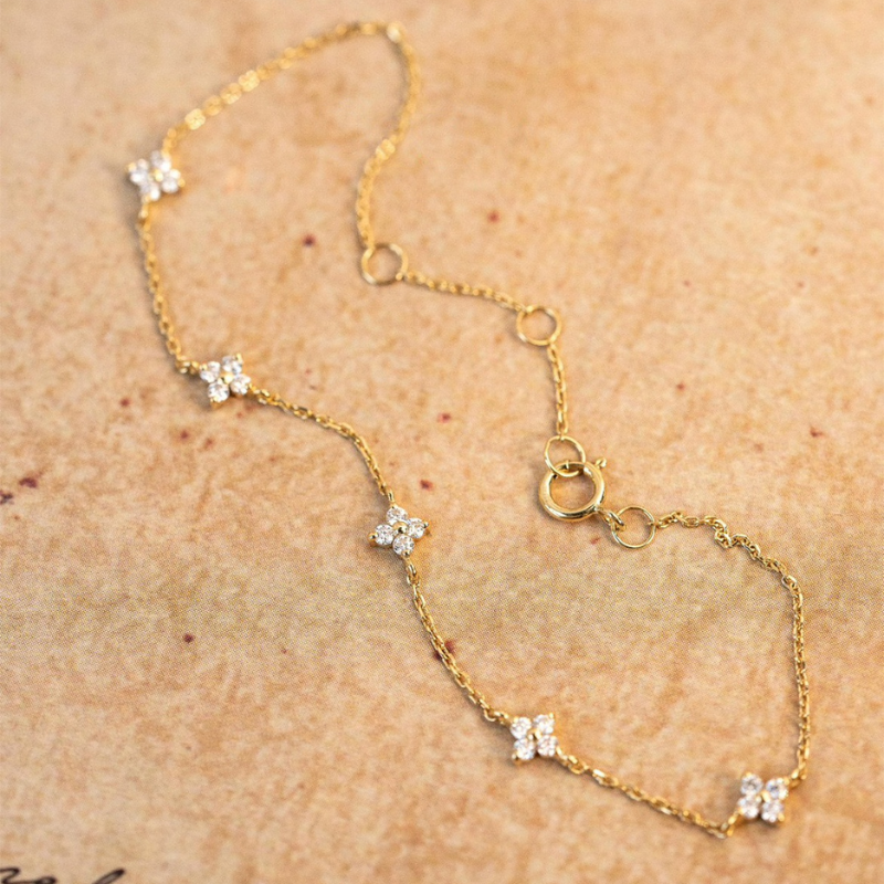 Zirconia Flower Bracelet - Simple Bracelet