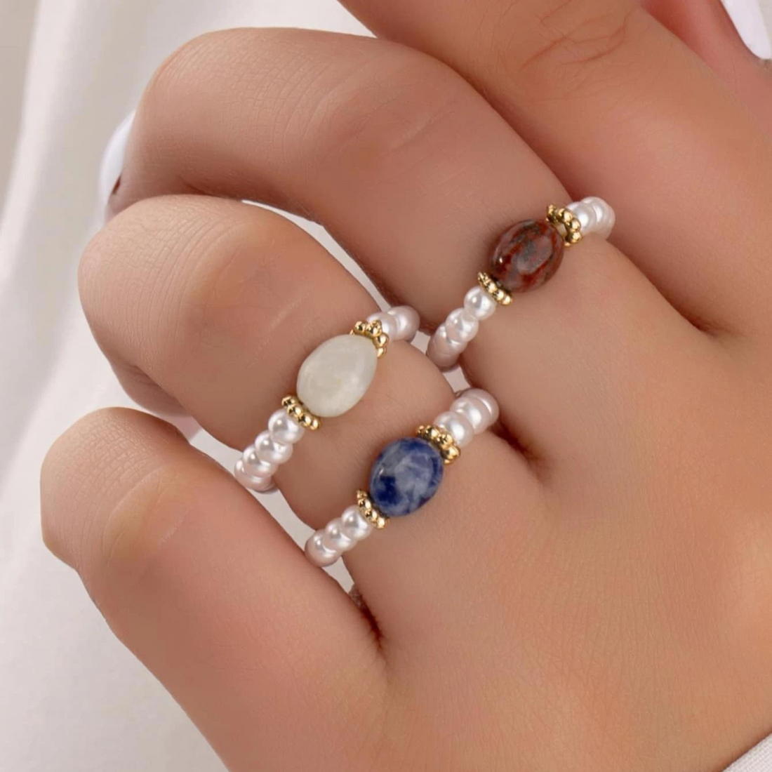 Stone Pearl - Vintage Ring with Pearls