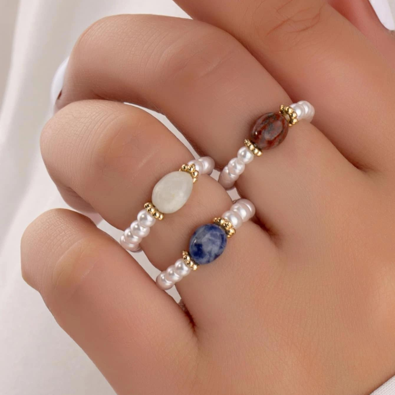 Stone Pearl - Vintage Ring with Pearls