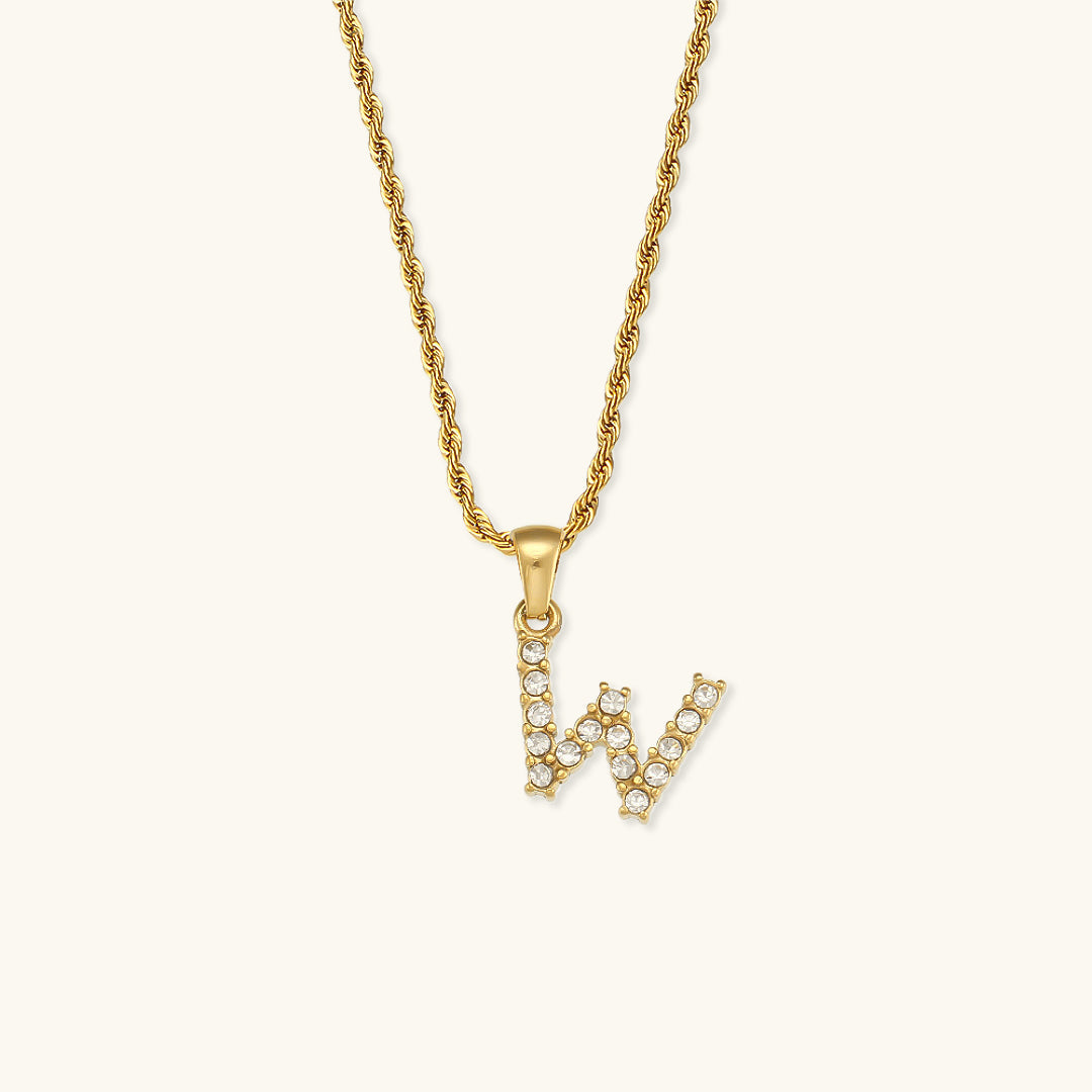Maeve - Necklace with diamonds and letter initials