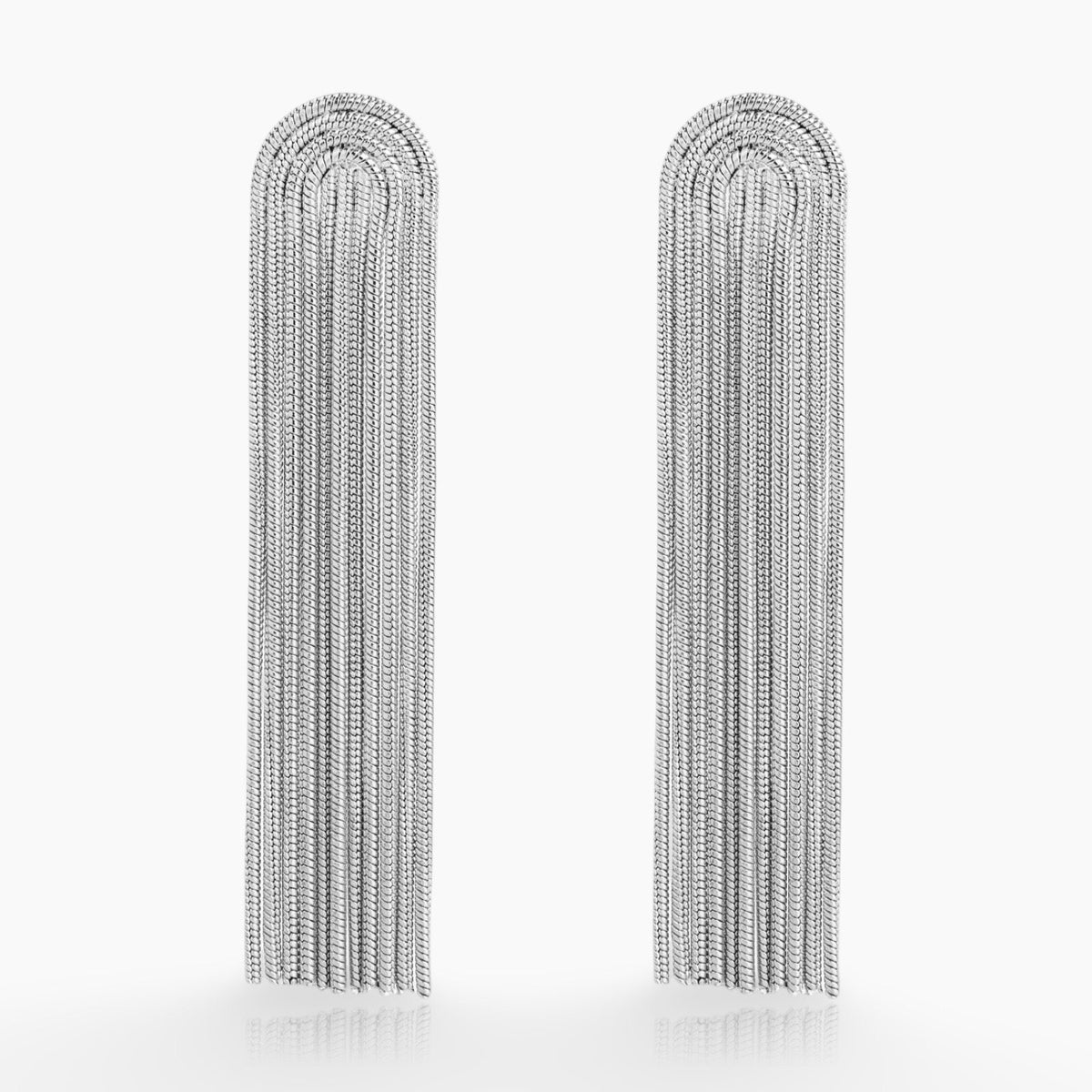 Women’s Tassel Earrings with Multiple Chain Strands and Waterfall Design