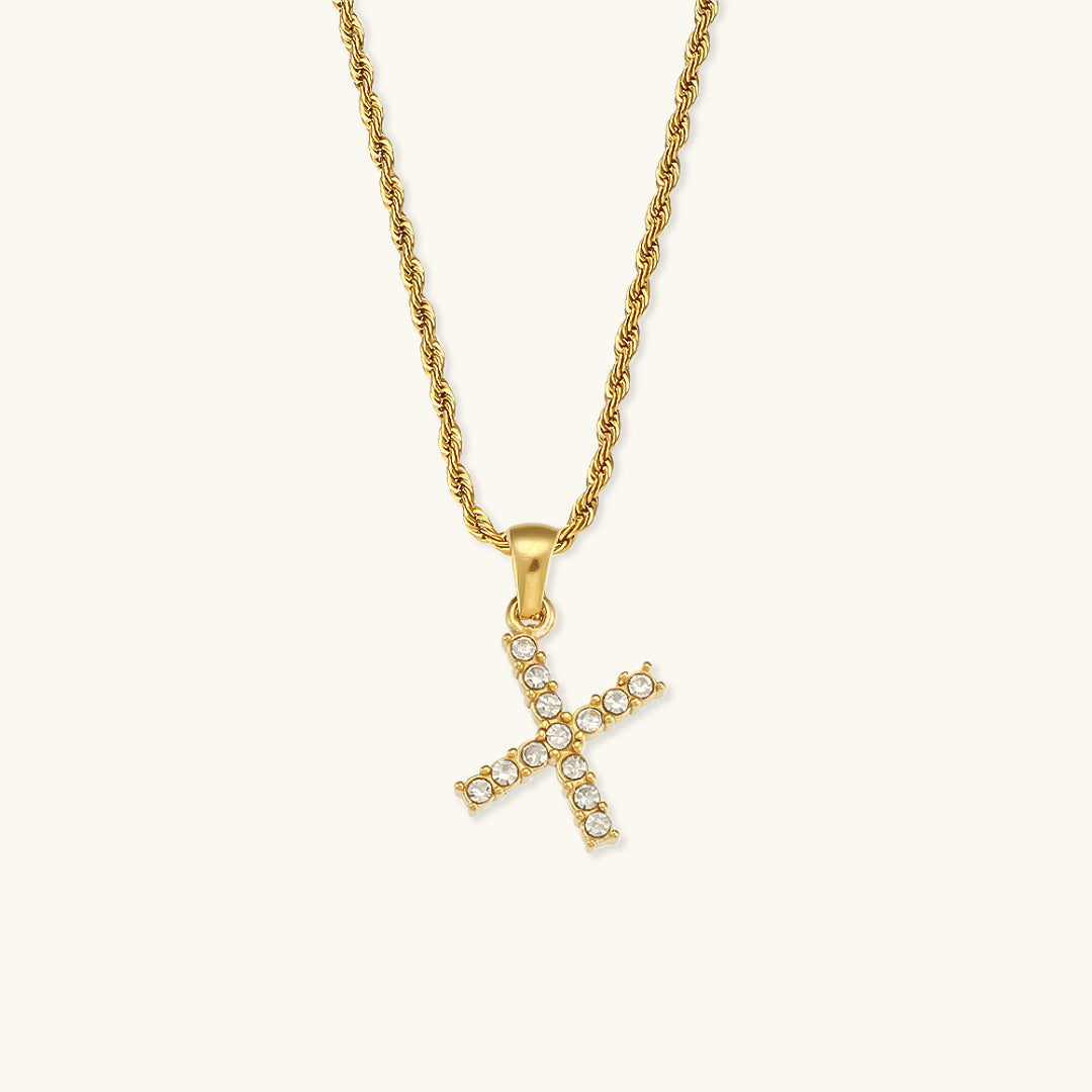 Maeve - Necklace with diamonds and letter initials