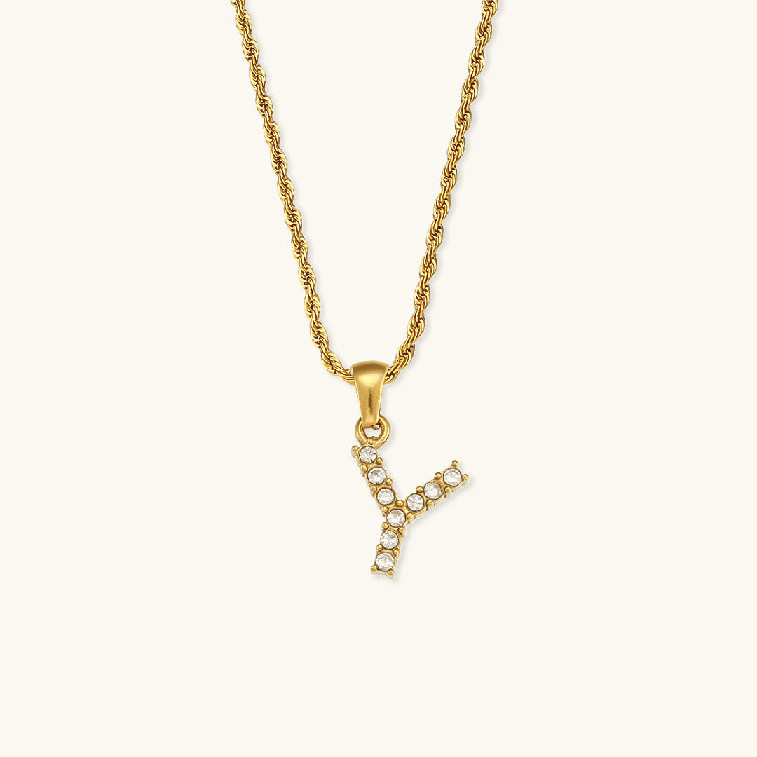 Maeve - Necklace with diamonds and letter initials